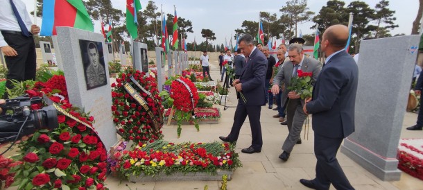 Nərimanovda şəhid Kamran Hüseynovun doğum günü qeyd olundu - FOTOLAR